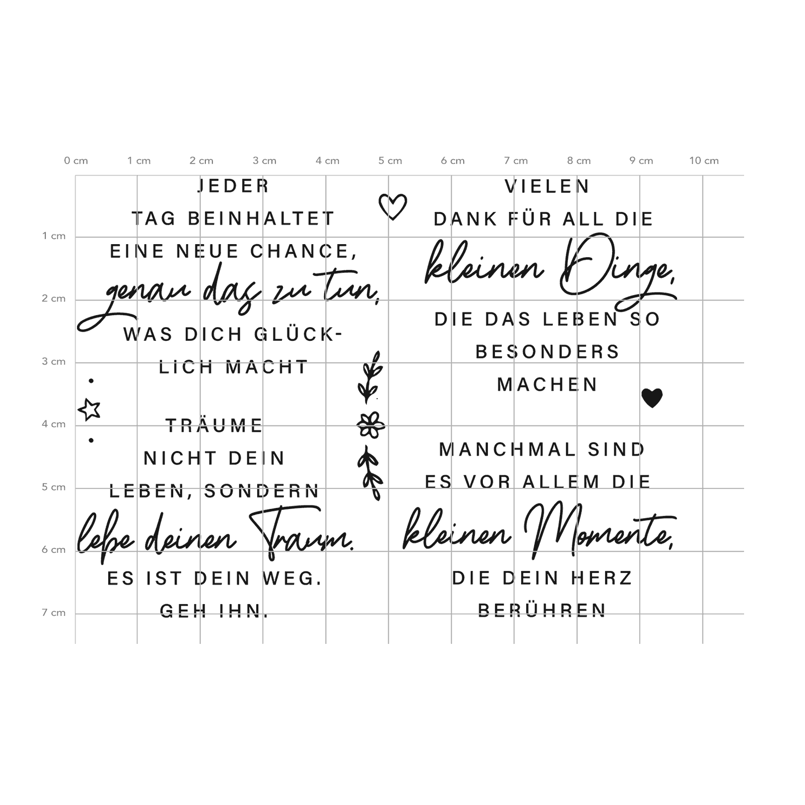 Karten-Kunst Clear Stamps KK-0299 - Wünsche für Kreise