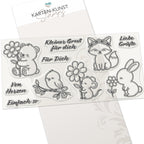 Karten-Kunst Clear Stamps KK-0300 - Tierische Blumengrüße