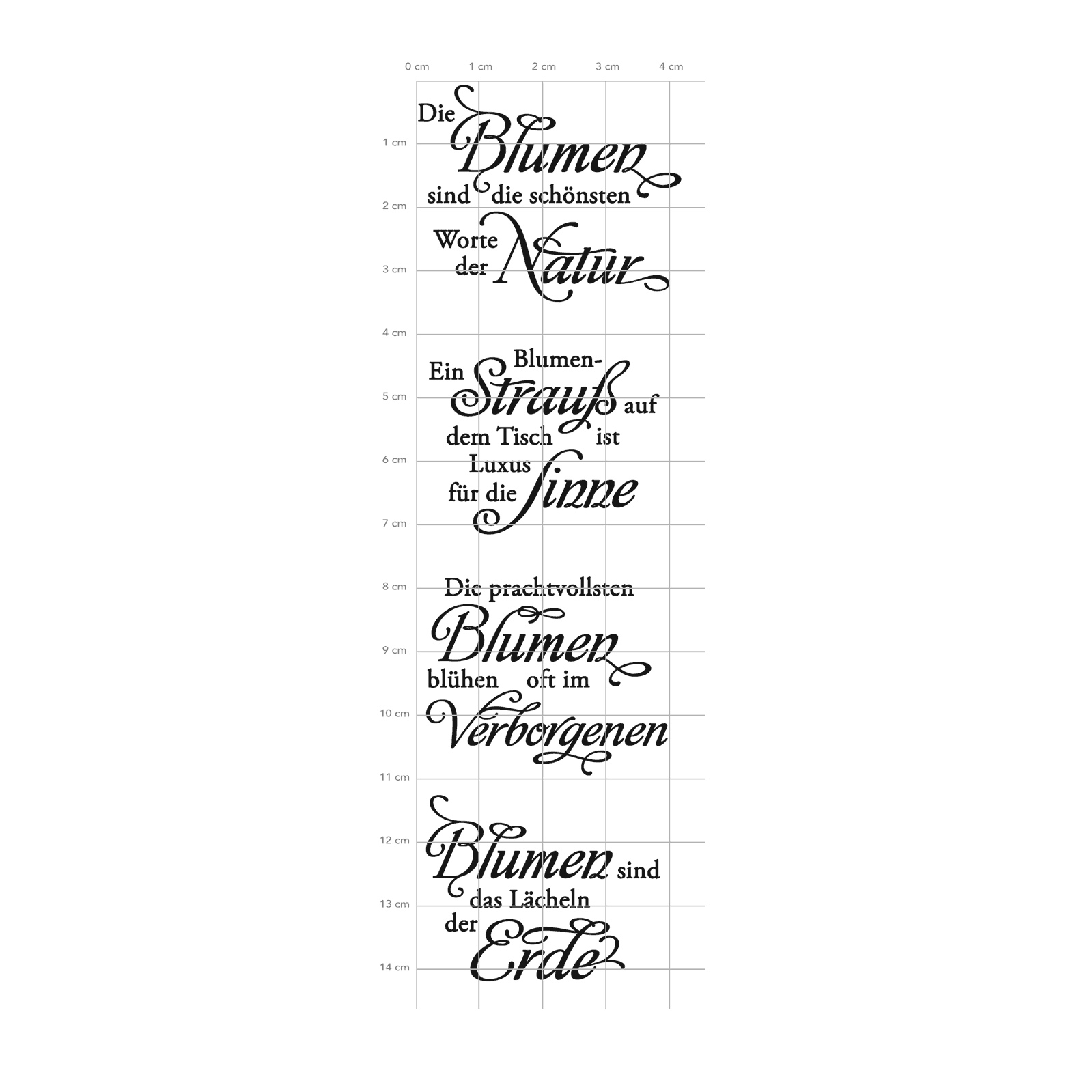 Karten-Kunst Clear Stamps KK-0302 - Weise Worte Blumen