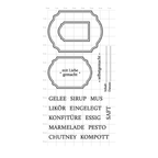 Karten-Kunst Stempel Worte & Sprüche deutsch - Apotheker-Etiketten: Eingemacht