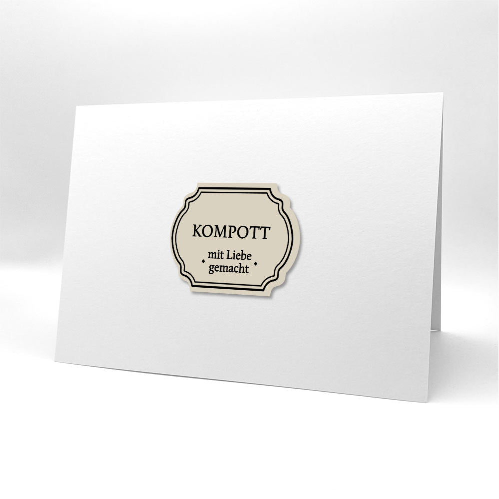 Karten-Kunst Stempel Worte & Sprüche deutsch - Apotheker-Etiketten: Eingemacht