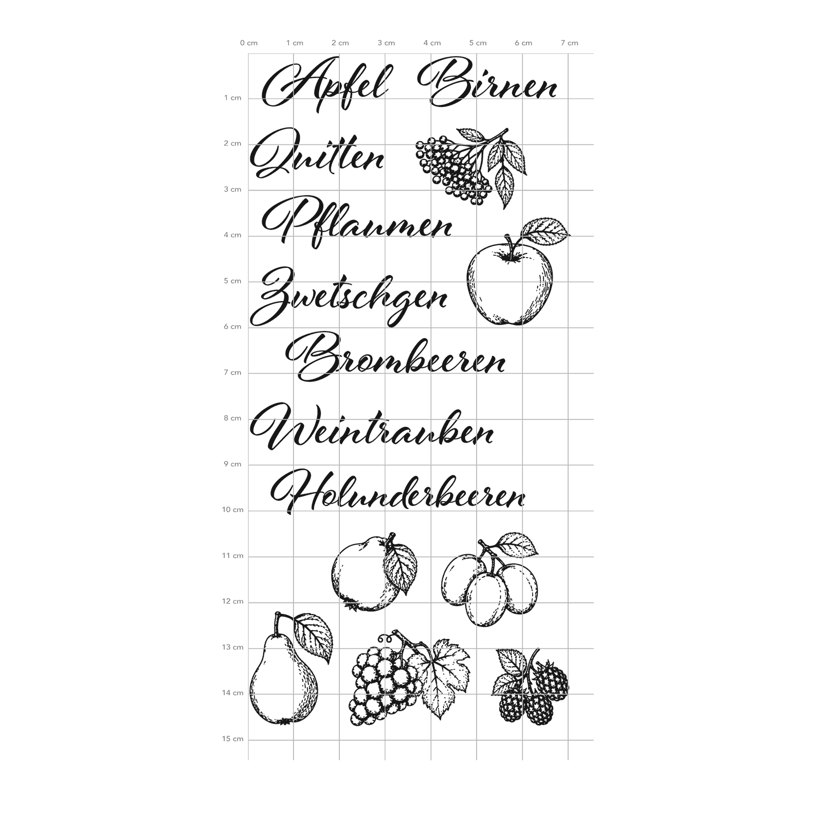 Karten-Kunst Stempel Worte & Sprüche deutsch - Erntezeit I Herbst