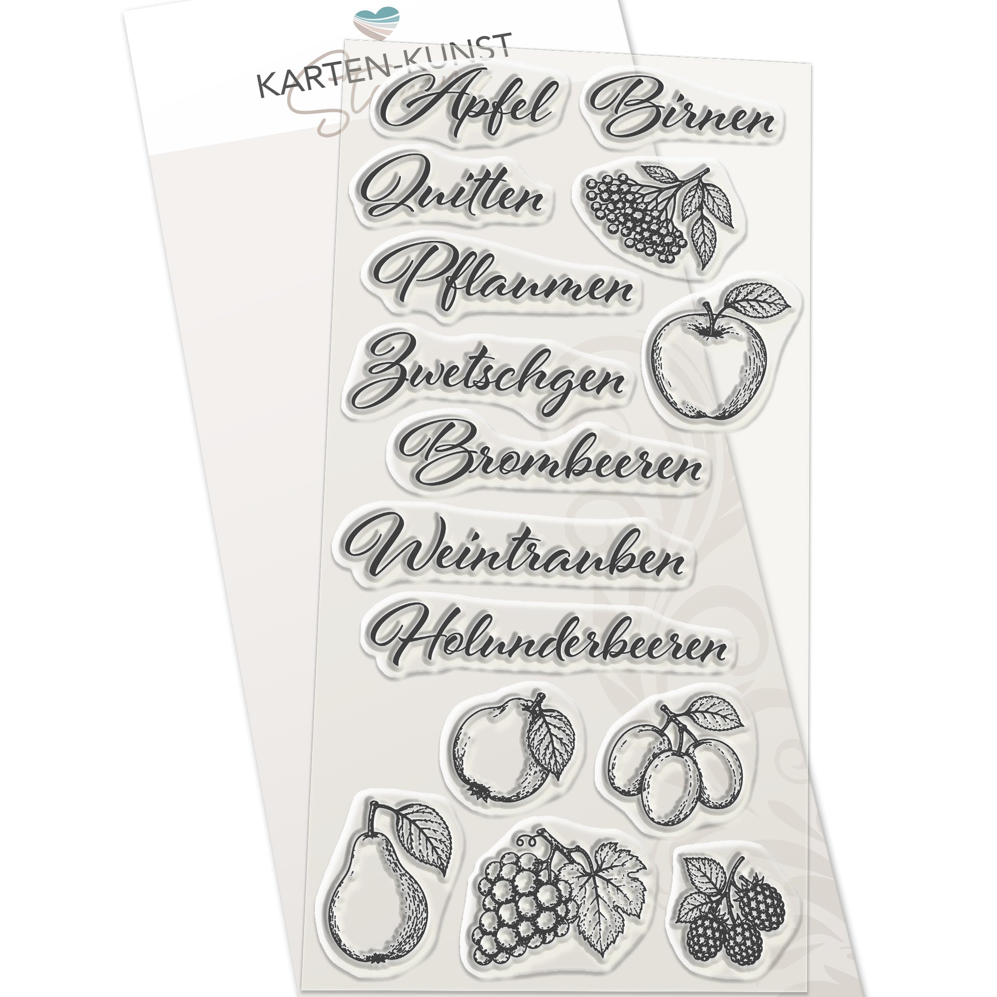 Karten-Kunst Stempel Worte & Sprüche deutsch - Erntezeit I Herbst