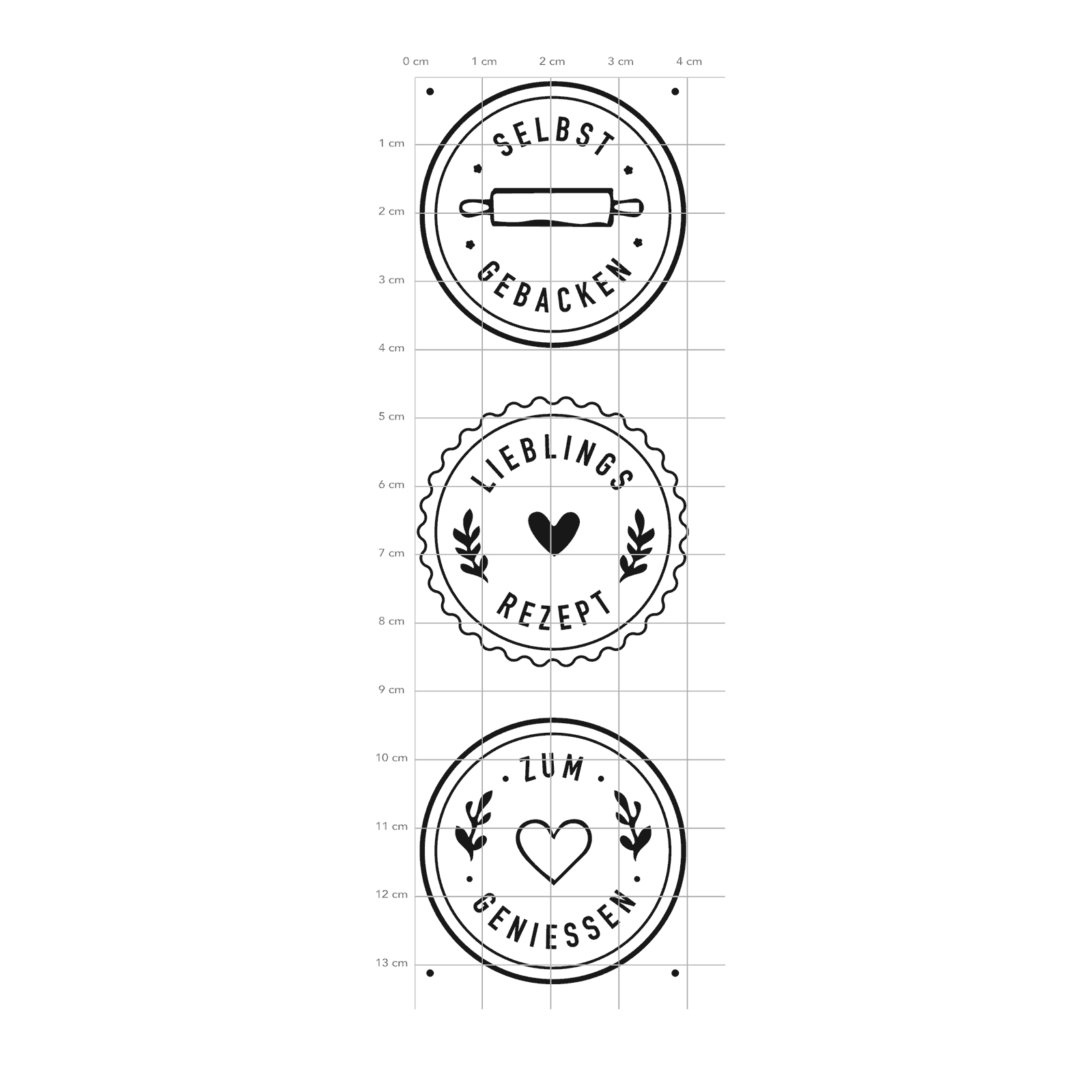 Karten-Kunst Stempel Worte & Sprüche deutsch - Manufaktursiegel
