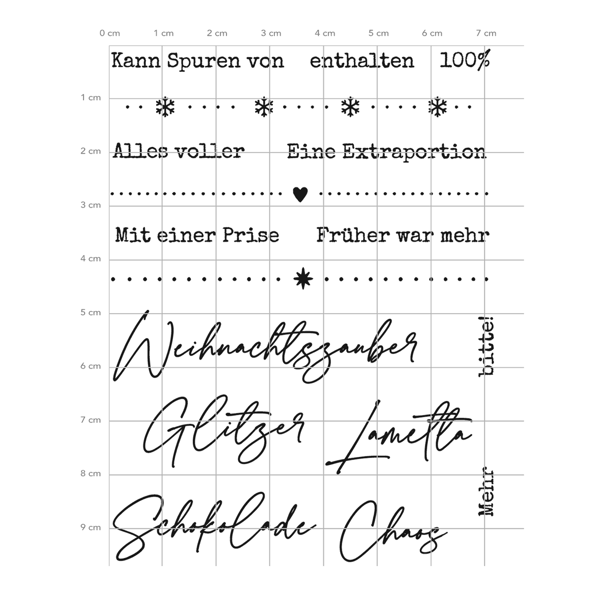 Karten-Kunst Clear Stamps KK-0310 - Spuren von Weihnachten