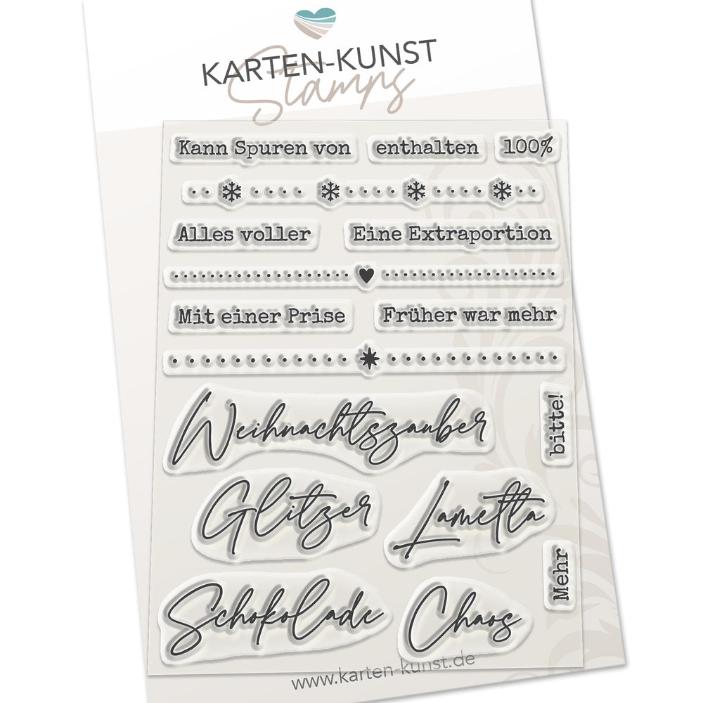 Karten-Kunst Clear Stamps KK-0310 - Spuren von Weihnachten