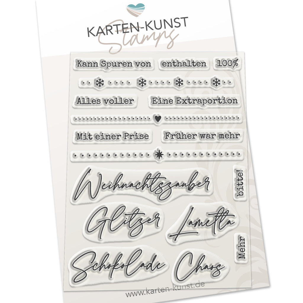 Karten-Kunst Clear Stamps KK-0310 - Spuren von Weihnachten