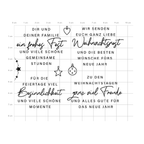 Karten-Kunst Clear Stamps KK-0311 - Weihnachtliche Wünsche im Kreis