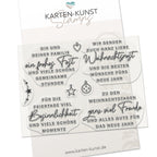 Karten-Kunst Clear Stamps KK-0311 - Weihnachtliche Wünsche im Kreis