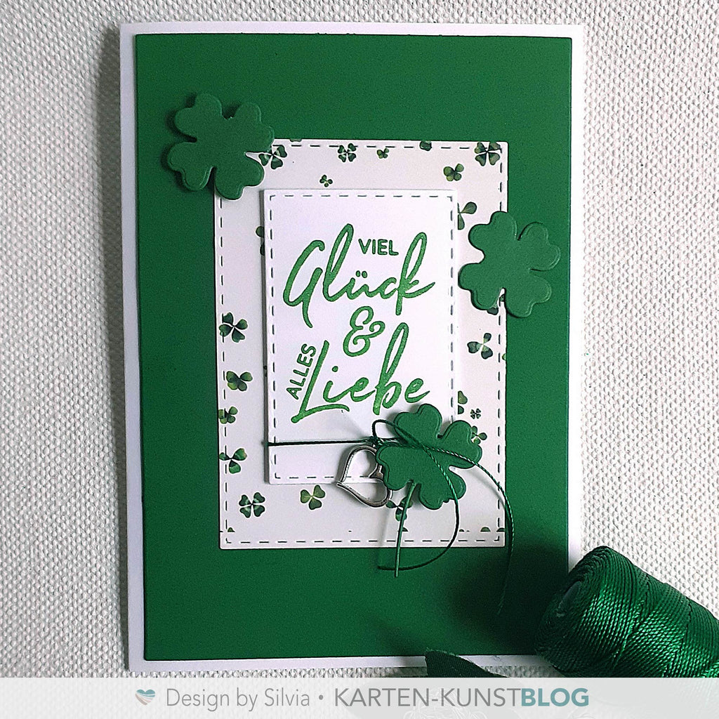 Karten-Kunst Stanzschablone kk-D123 - Mini Lucky / Kleeblätter