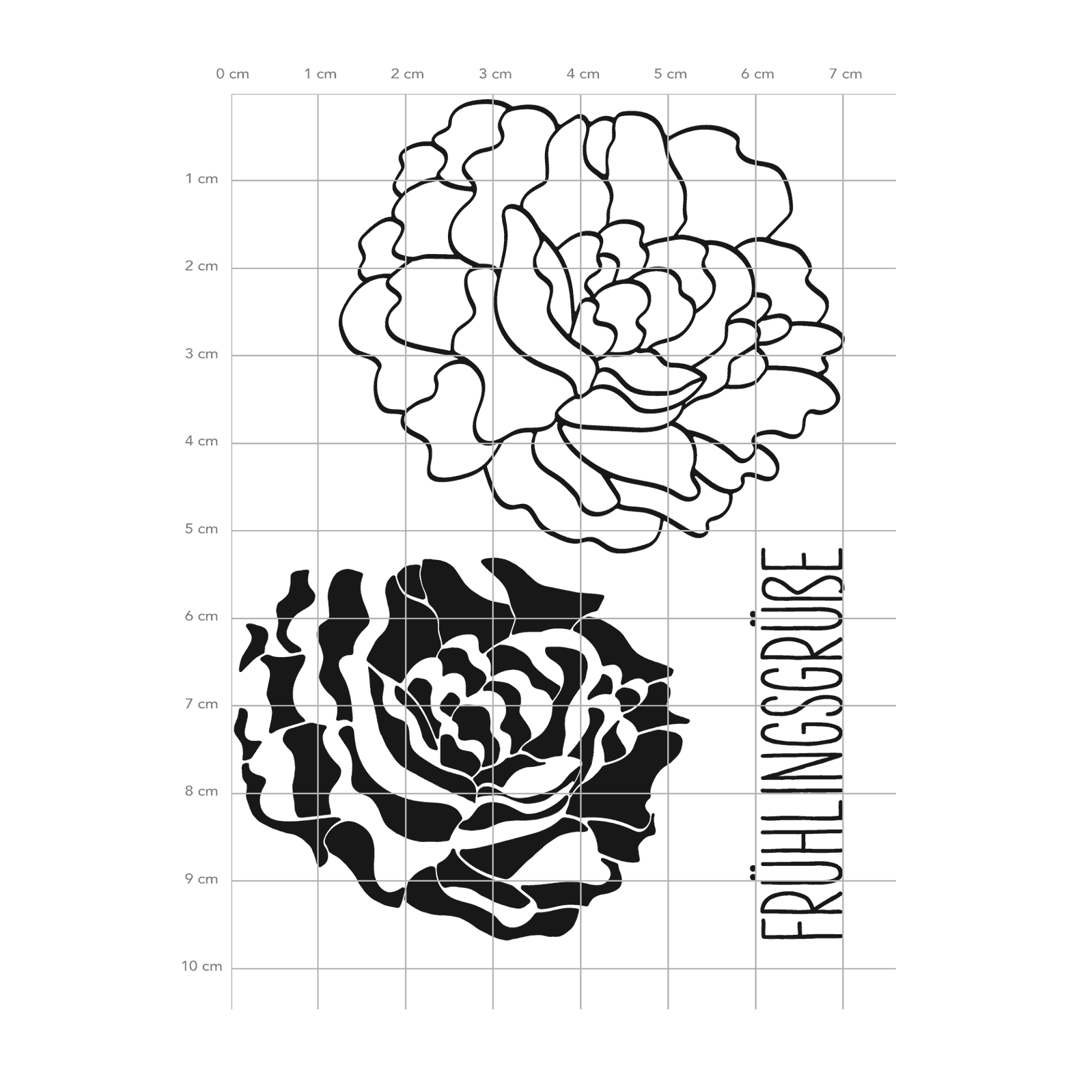 Karten-Kunst Clear Stamps KK-0123 - Pfingstrose