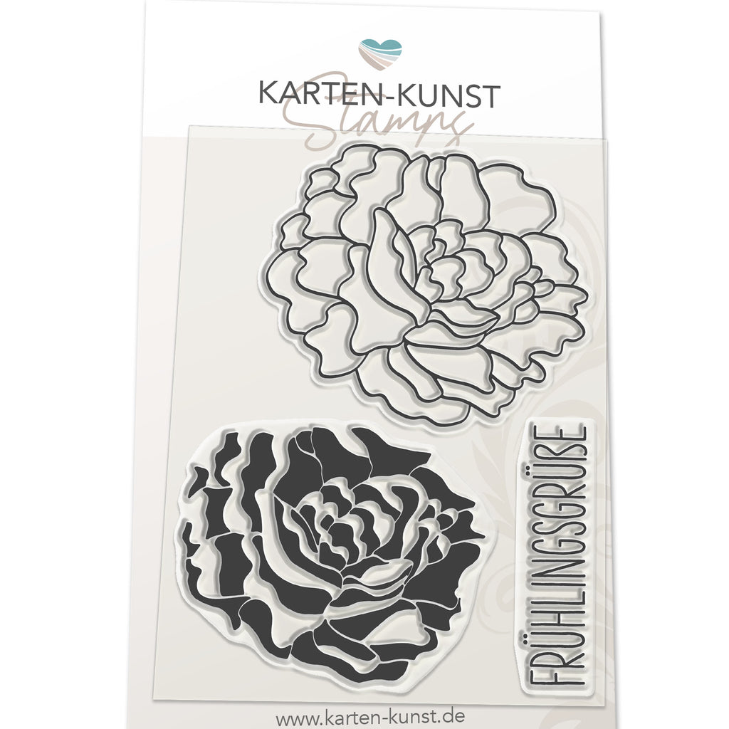 Karten-Kunst Clear Stamps KK-0123 - Pfingstrose