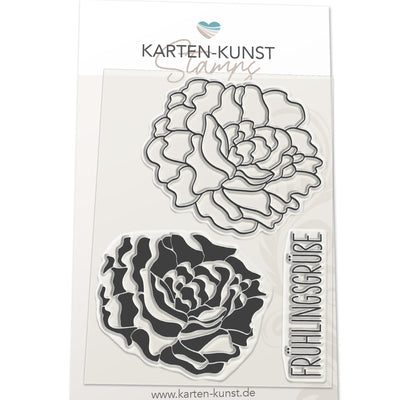 Karten-Kunst Clear Stamps KK-0123 - Pfingstrose