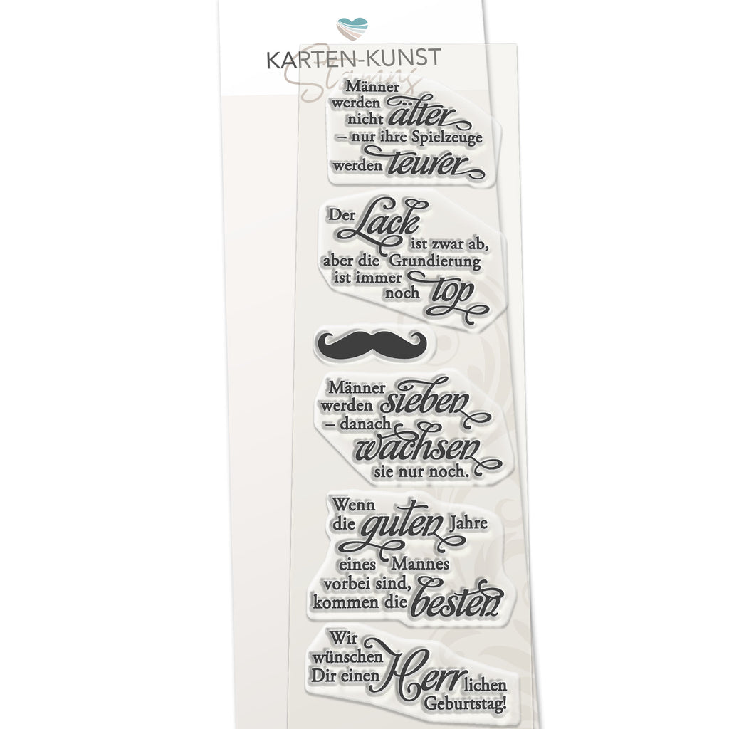 Karten-Kunst Clear Stamps KK-0124 - Weise Worte für Männer