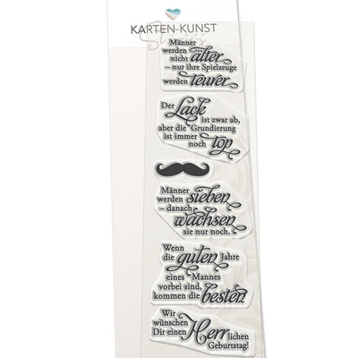 Karten-Kunst Clear Stamps KK-0124 - Weise Worte für Männer