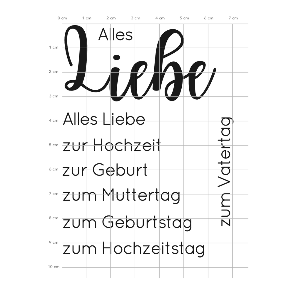 Karten-Kunst Clear Stamps KK-0127 - Riesige Wünsche Alles Liebe