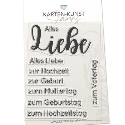 Karten-Kunst Clear Stamps KK-0127 - Riesige Wünsche Alles Liebe