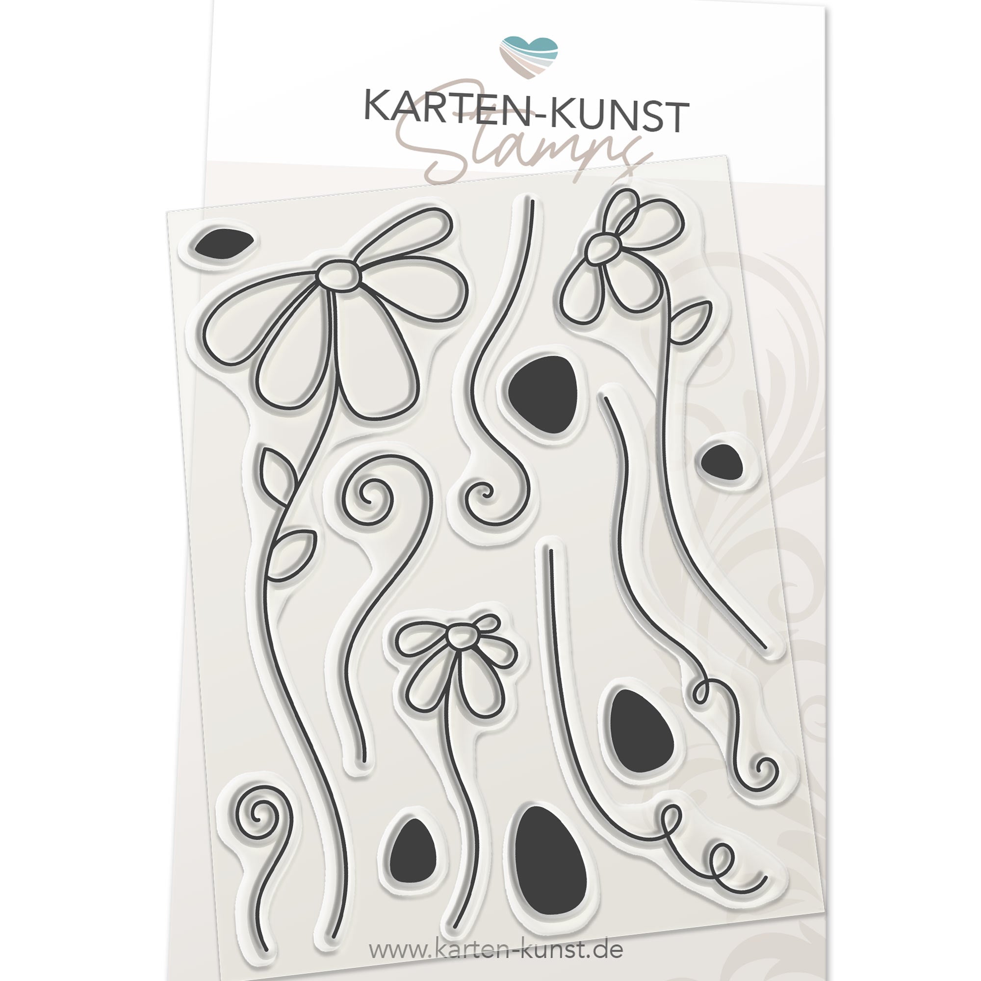 Karten-Kunst Clear Stamps KK-0128 - Gänseblümchen / Scribble Daisies