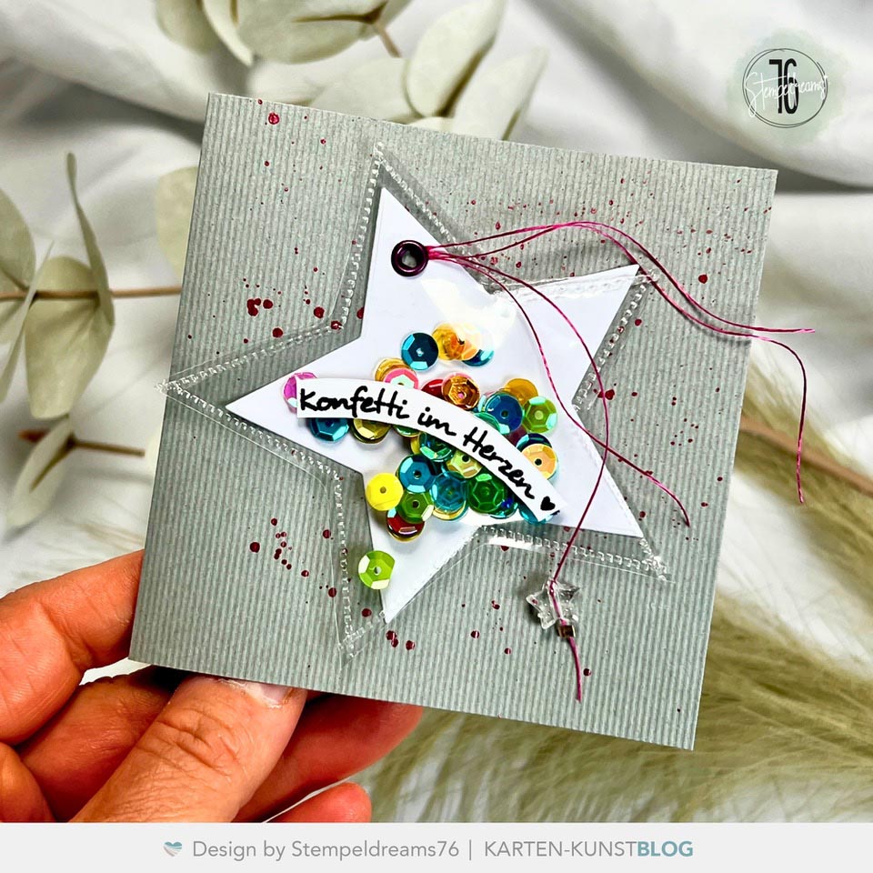 Karten-Kunst Stanzschablone kk-D161 - Sterne / Nested Stars