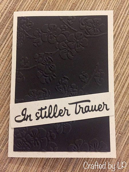 Karten-Kunst Stanzschablone kk-D037 - Kleine Texte In stiller Trauer