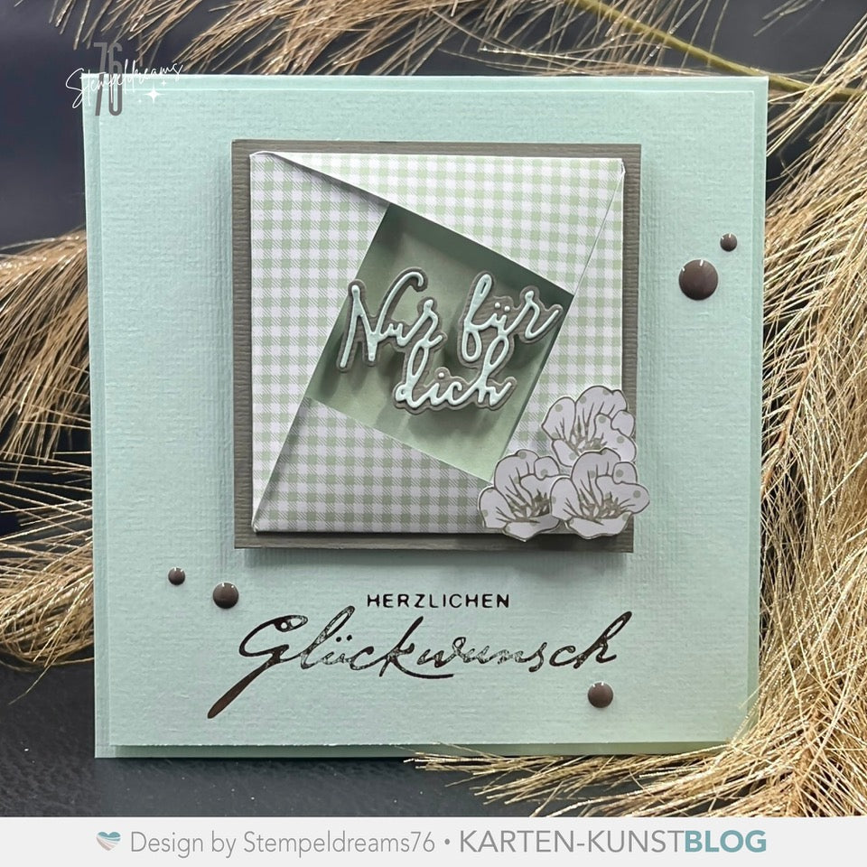 Karten-Kunst Hot Foil Plate kk-HF037 - Kombi Herzlichen Glückwunsch