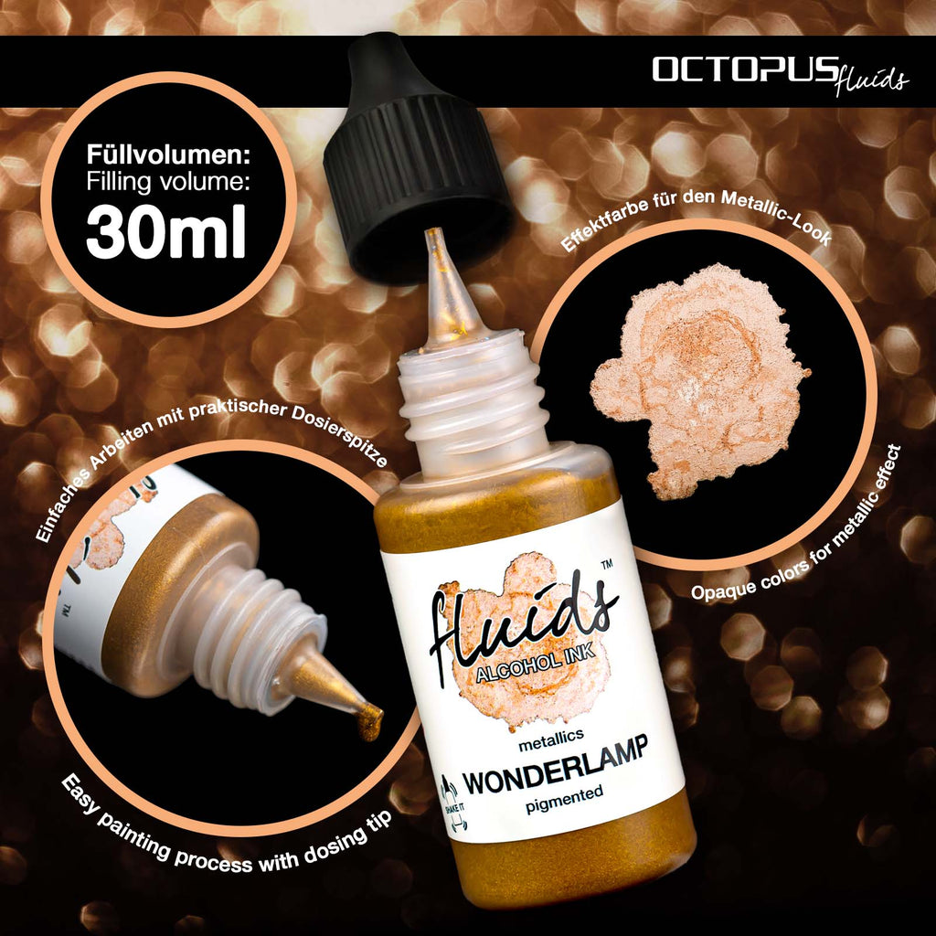 Octopus Alcohol Ink Octopus Fluids Alcohol Ink 30ml - Wonderlamp – Karten-Kunst Shop