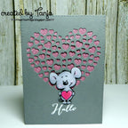 Karten-Kunst Stanzschablone kk-D047 - Heart of Hearts / Herz aus Herzchen