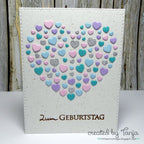 Karten-Kunst Stanzschablone kk-D047 - Heart of Hearts / Herz aus Herzchen