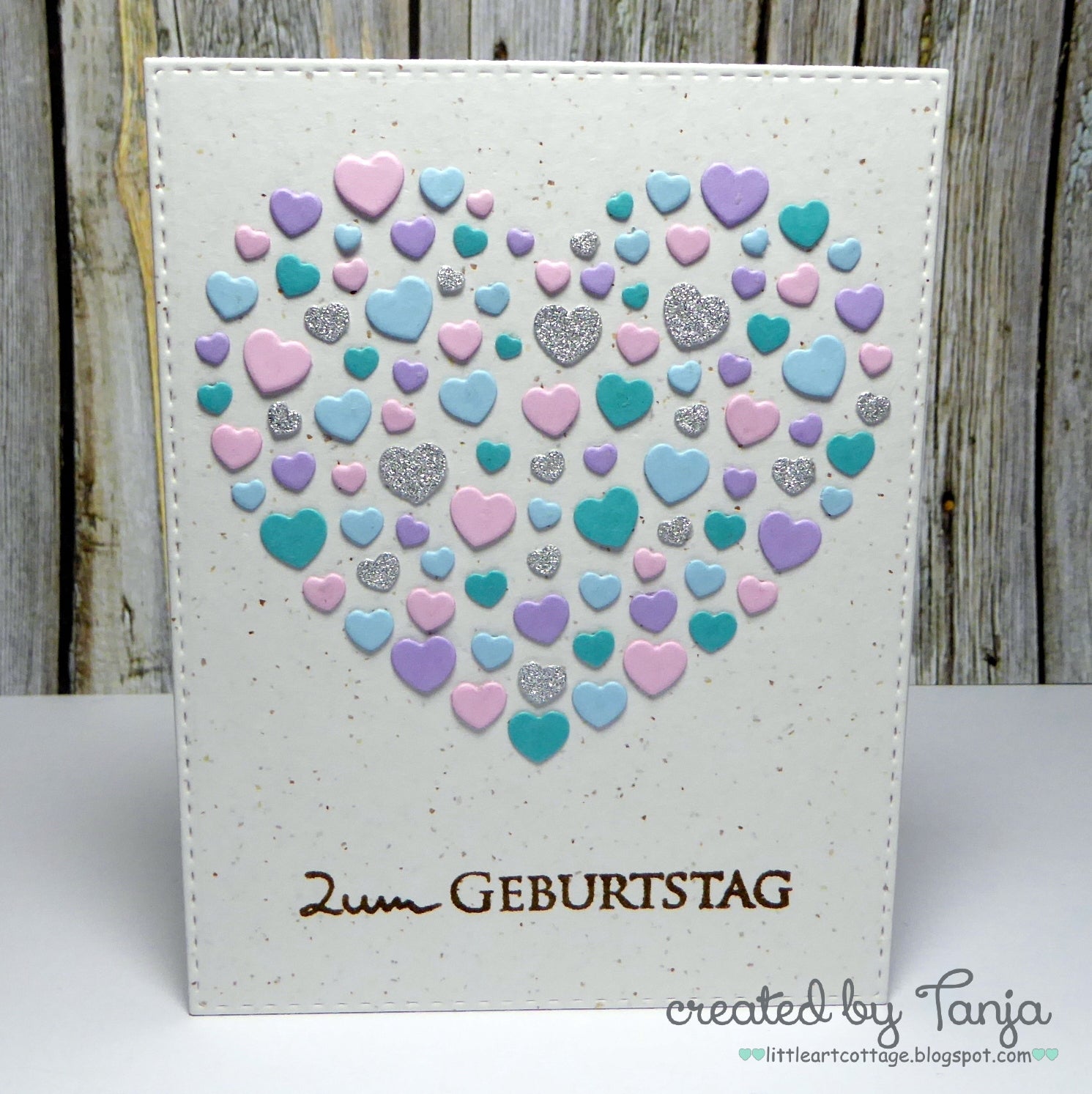 Karten-Kunst Stanzschablone kk-D047 - Heart of Hearts / Herz aus Herzchen