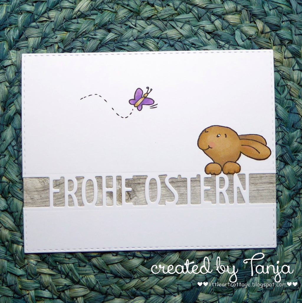 Karten-Kunst Stanzschablone kk-D051 - Brückentext Frohe Ostern