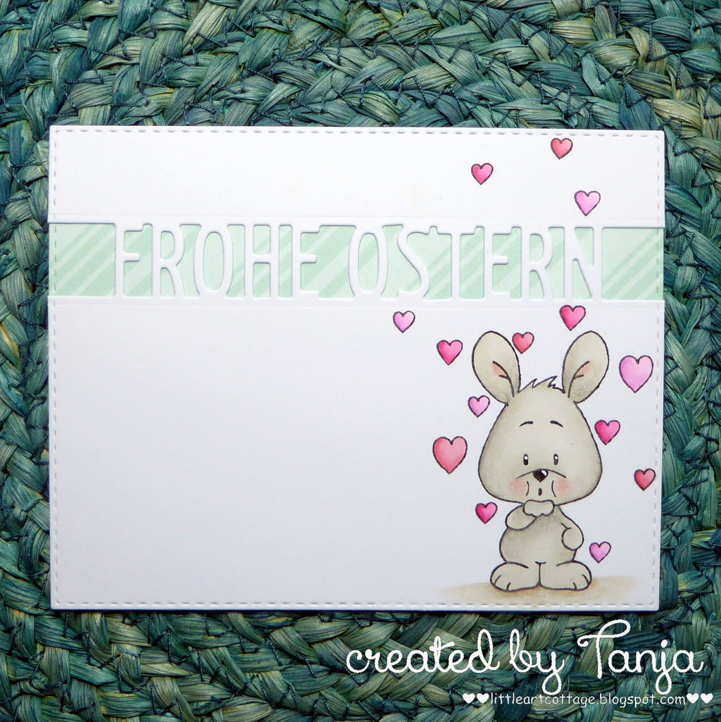 Karten-Kunst Stanzschablone kk-D051 - Brückentext Frohe Ostern
