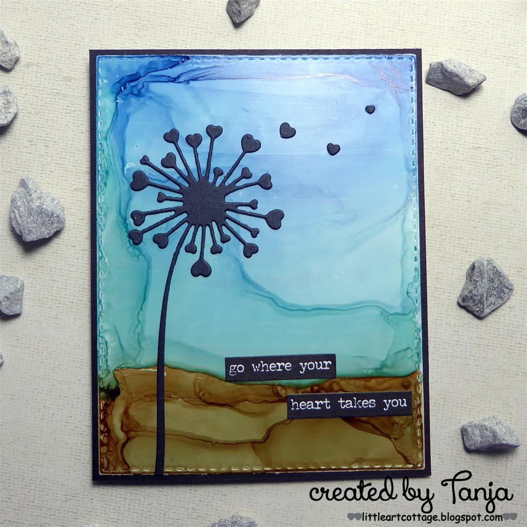 Karten-Kunst Stanzschablone kk-D052 - Dandelion Hearts