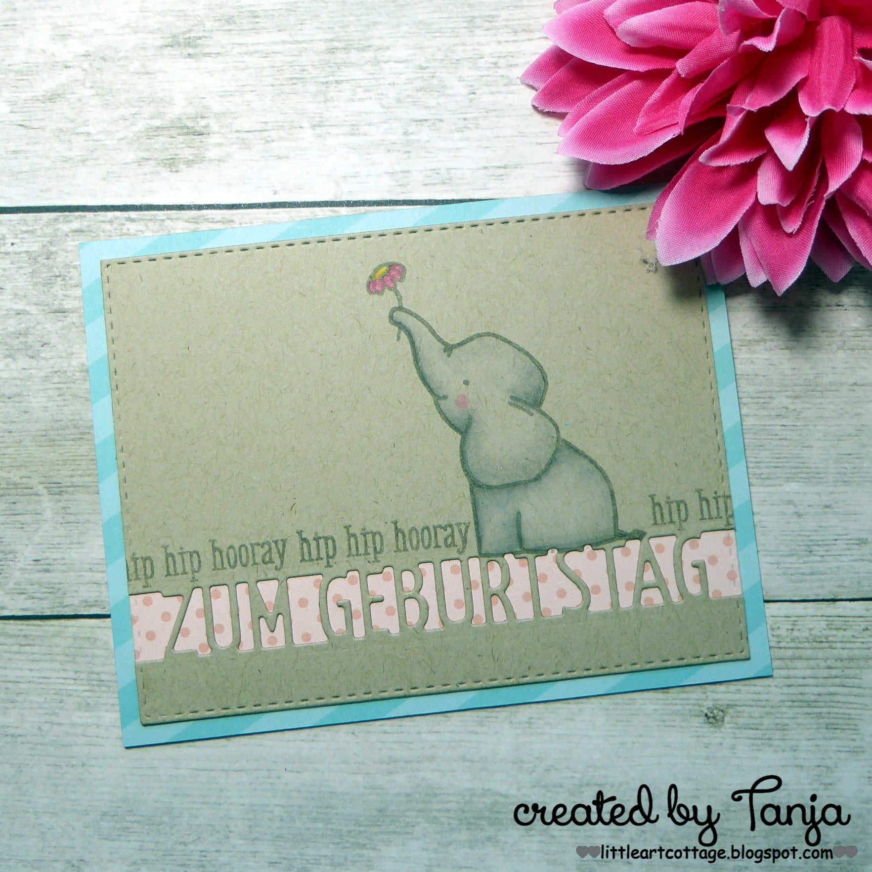 Karten-Kunst Stanzschablone kk-D058 - Brückentext Zum Geburtstag