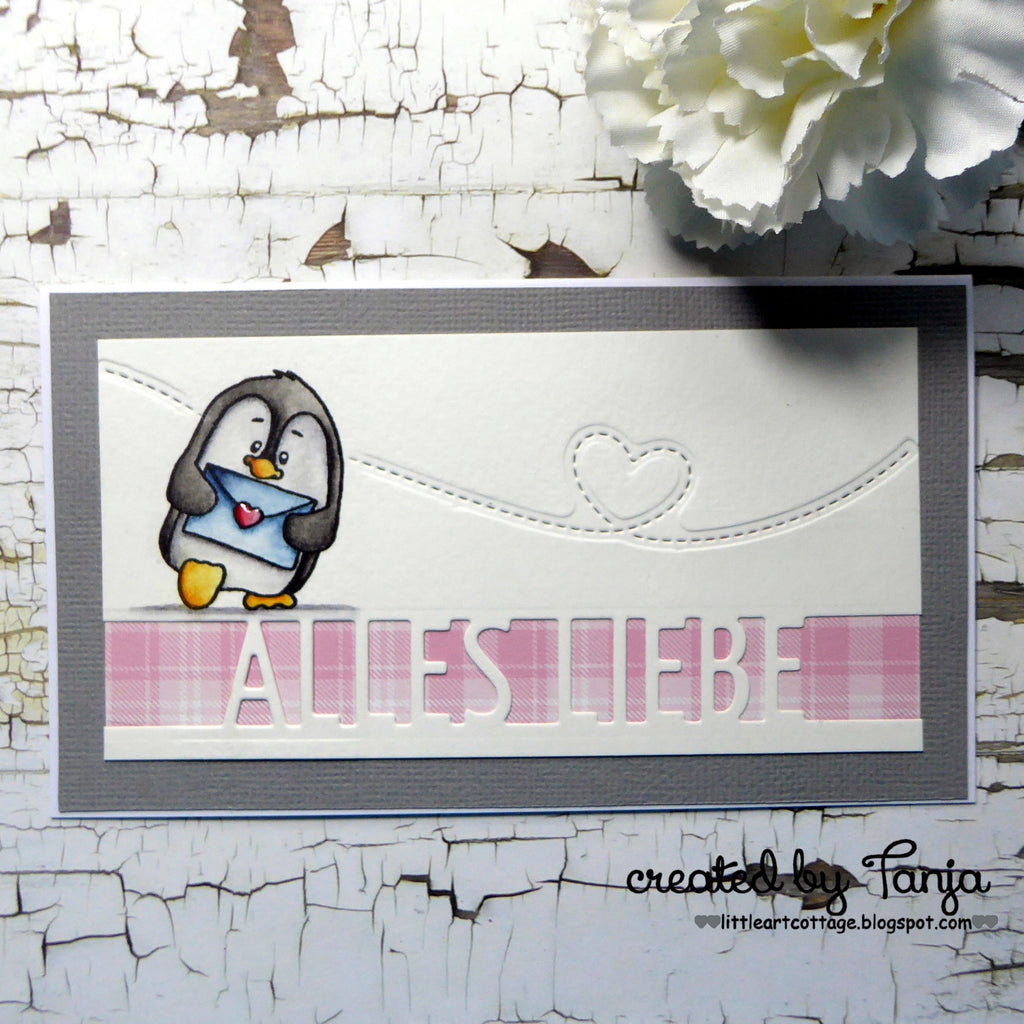 Karten-Kunst Stanzschablone kk-D050 - Brückentext Alles Liebe