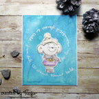 Karten-Kunst Clear Stamps KK-0110 - Spiral-Text Schnee