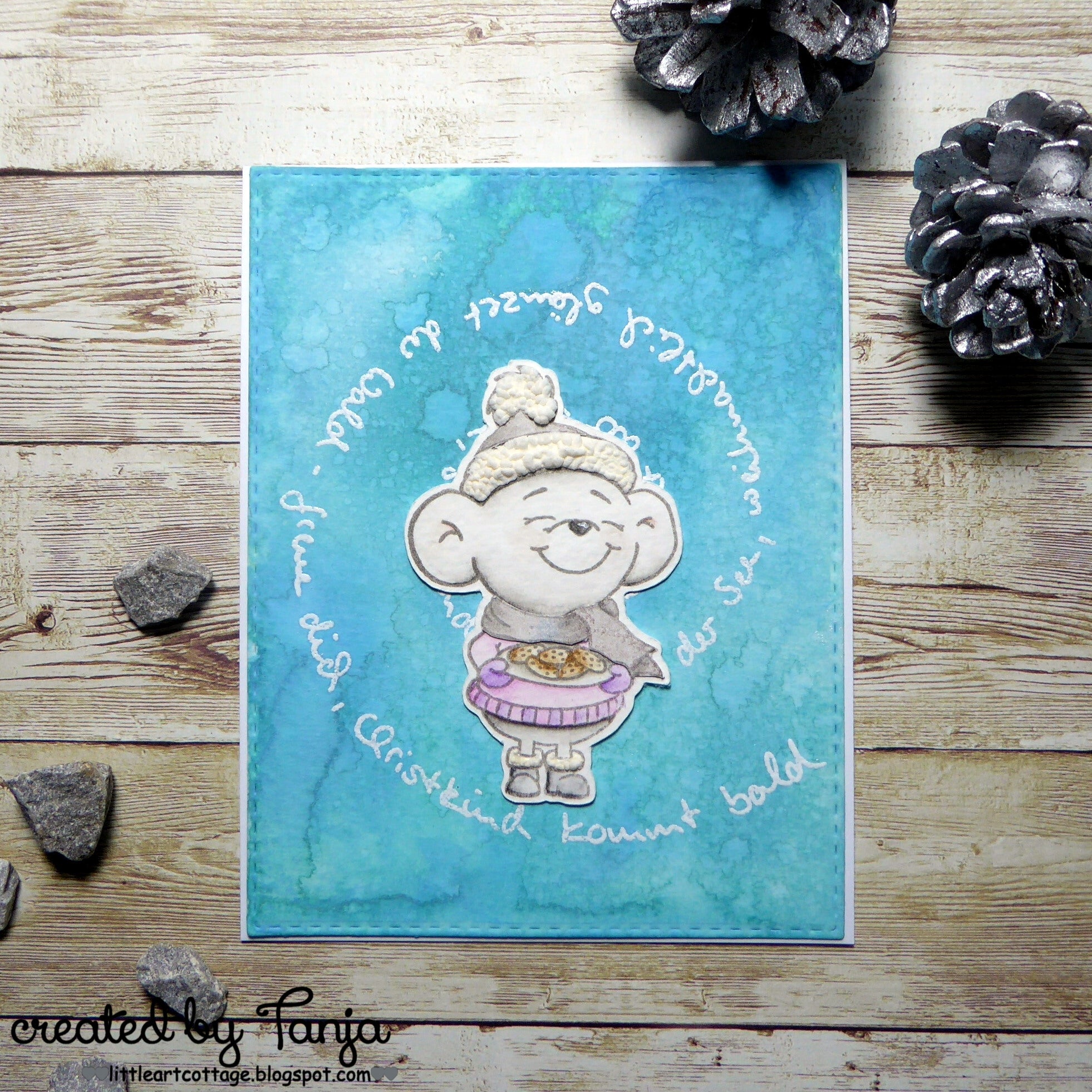 Karten-Kunst Clear Stamps KK-0110 - Spiral-Text Schnee