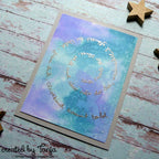 Karten-Kunst Clear Stamps KK-0110 - Spiral-Text Schnee