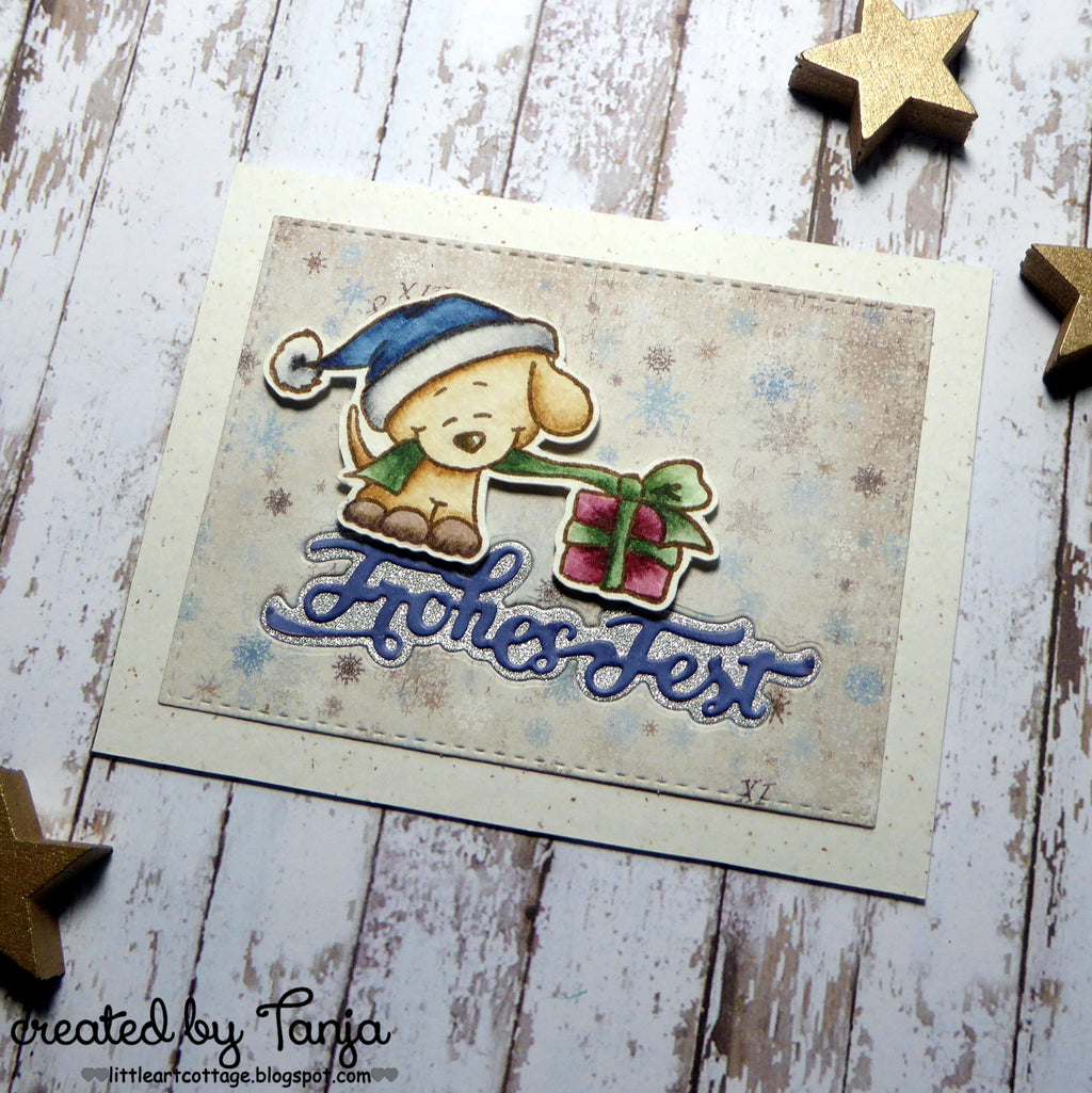 Karten-Kunst Stanzschablone kk-D071 - Nyala Script Frohes Fest