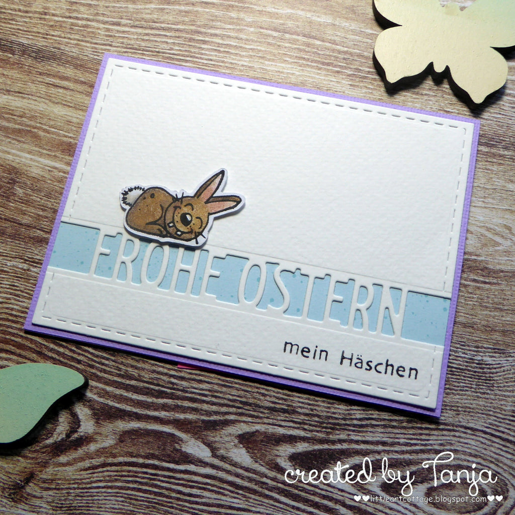 Karten-Kunst Stanzschablone kk-D051 - Brückentext Frohe Ostern