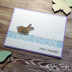 Karten-Kunst Stanzschablone kk-D051 - Brückentext Frohe Ostern