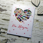 Karten-Kunst Stanzschablone kk-D080 - Wavy Heart / Herz mit Wellenlinien