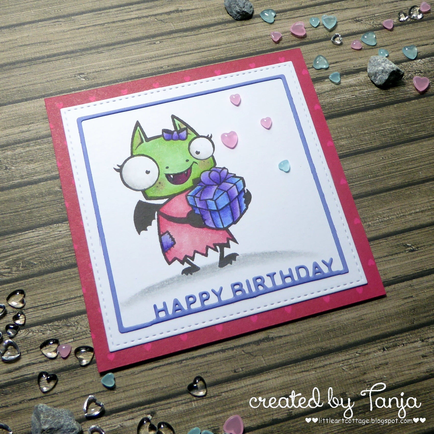 Karten-Kunst Clear Stamps KK-0069 - Daisy mit Geschenk