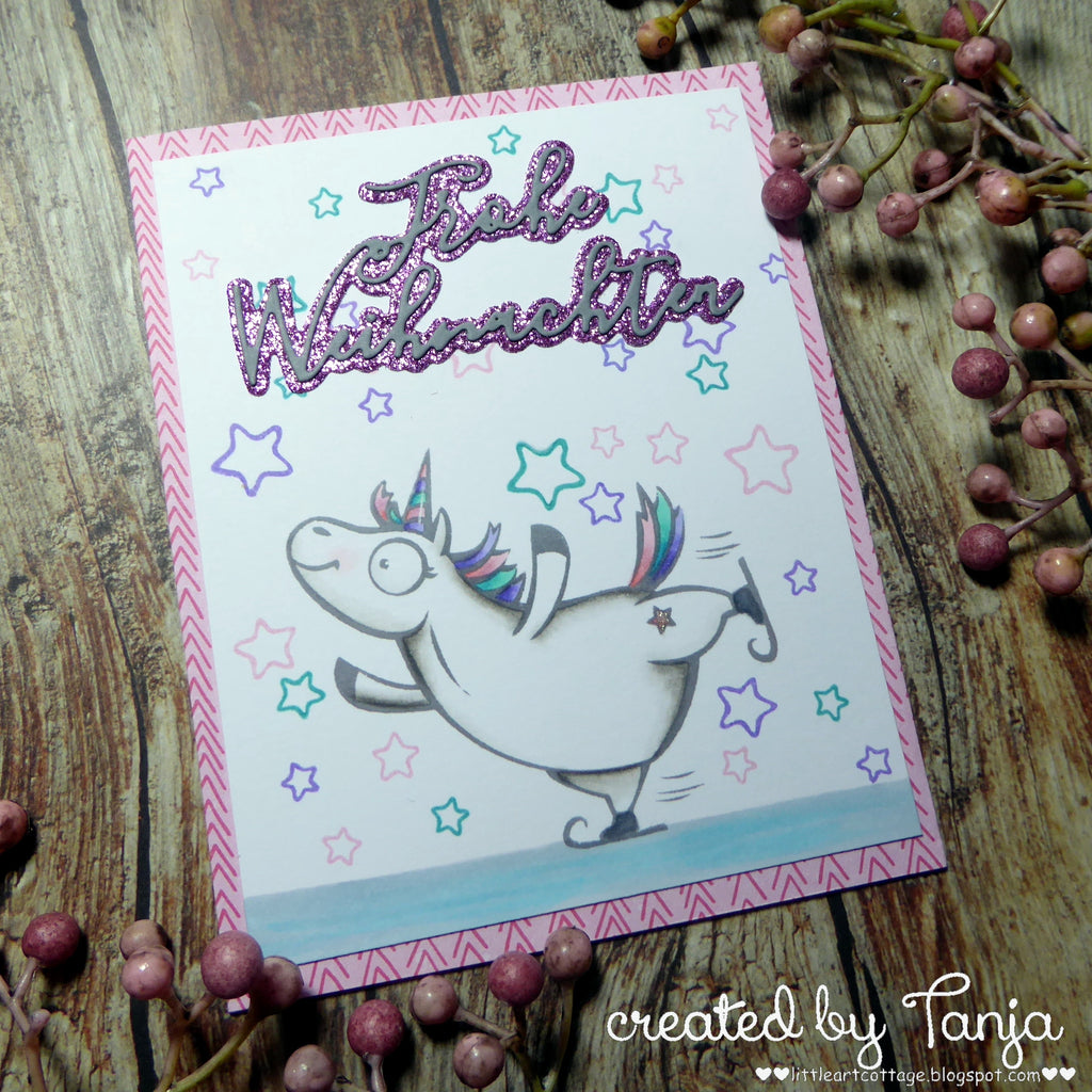 Karten-Kunst Stanzschablone kk-D099 - Elegant Script Frohe Weihnachten