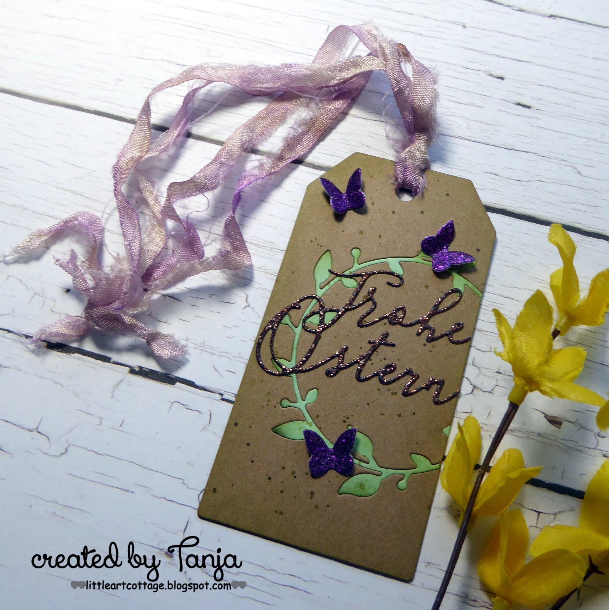 Karten-Kunst Stanzschablone kk-D104 - Elegant Script Frohe Ostern