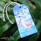 Karten-Kunst Stanzschablone kk-D114 - Mini Flamingo