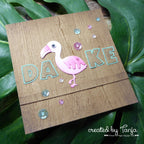 Karten-Kunst Stanzschablone kk-D114 - Mini Flamingo