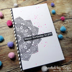 Karten-Kunst Clear Stamps KK-0158 - Mandala Schön dass es dich gibt