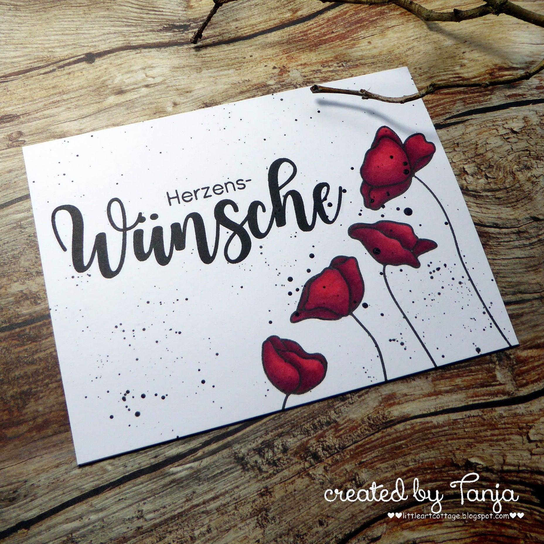 Karten-Kunst Clear Stamps KK-0139 - Scribble Poppies