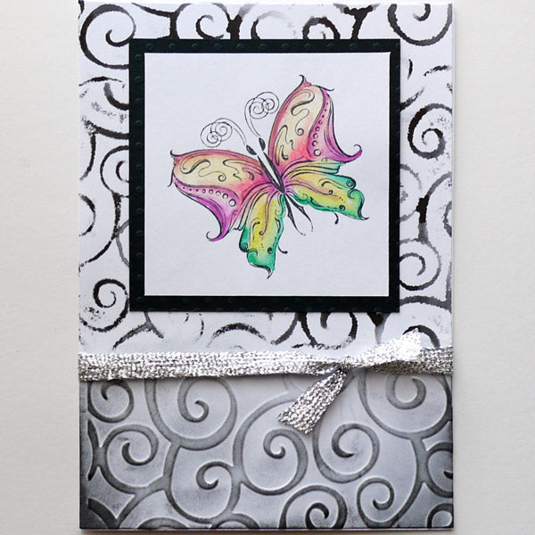 Karten-Kunst Clear Stamps KK-0080 - Schnörkel-Schmetterlinge