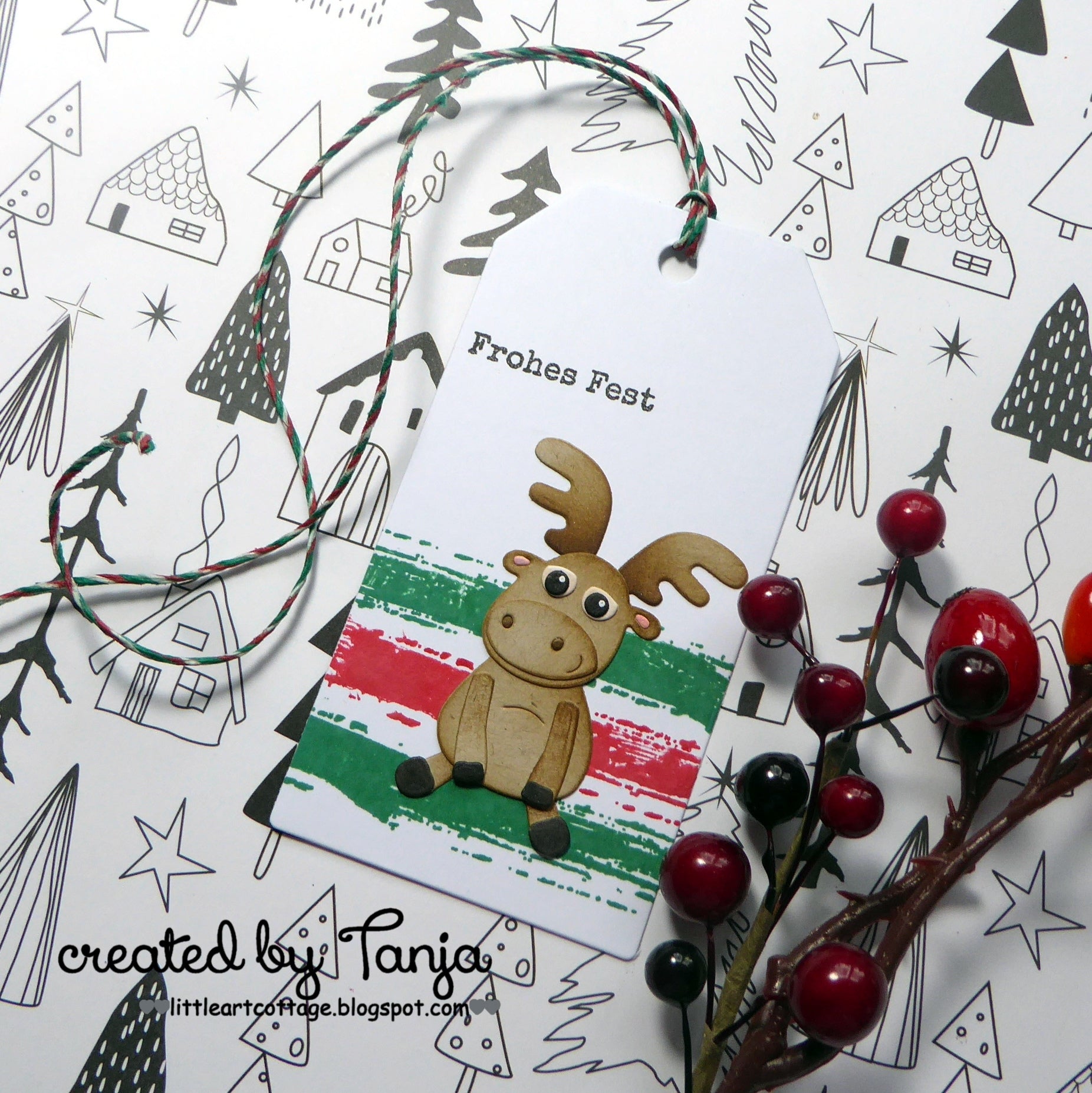 Karten-Kunst Stanzschablone kk-D124 - Mini Reindeer
